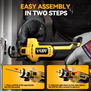 Cordless Drywall Cut-Out Tool for Dewalt 20V Battery, 3 Speed Adjustable Brushless Rotary Saw with Up to 30000 RPM, Compact Spiral Saw Kit for Cutting Wood Drywall,Sheetrock,Wood, (Bare Tool Only)