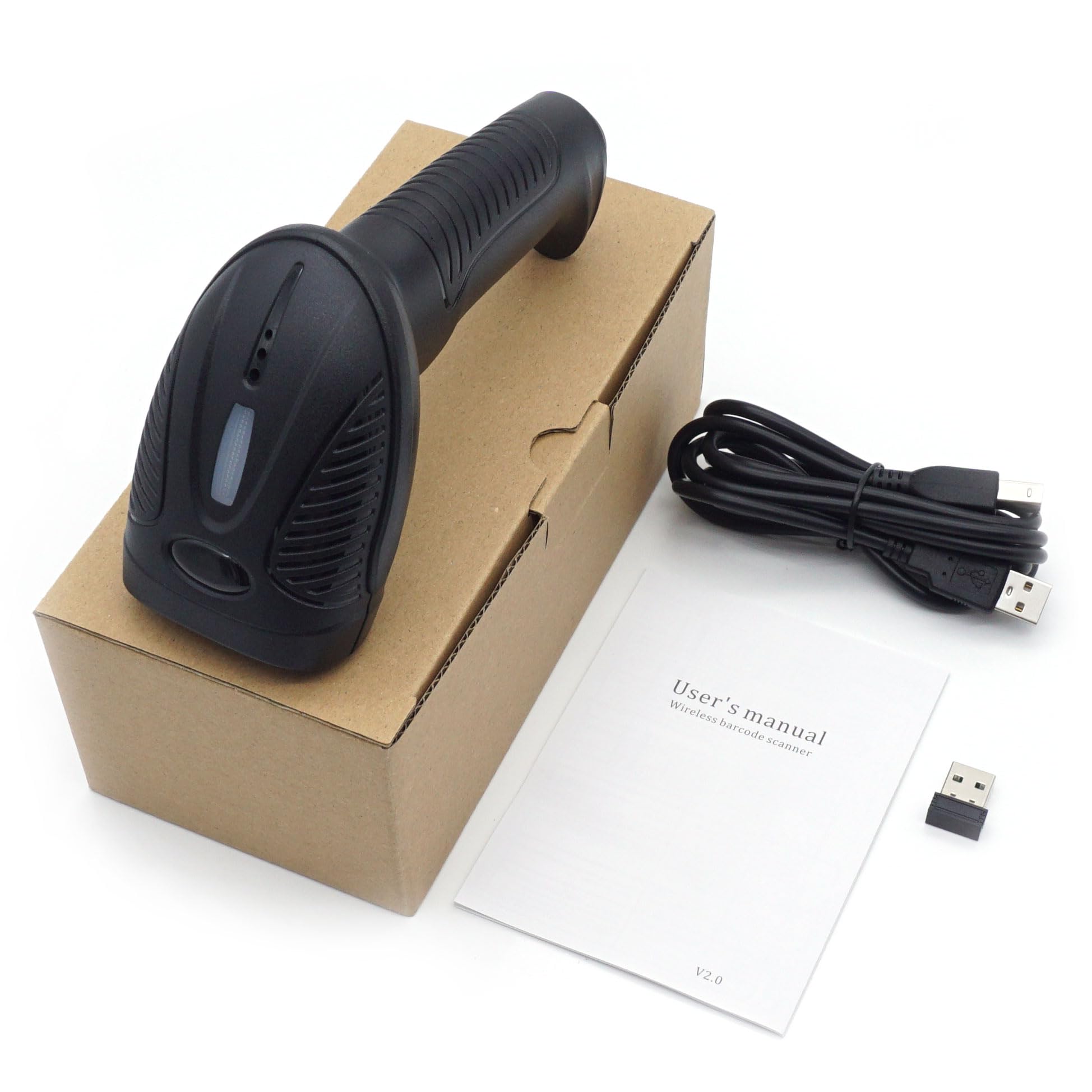 Xyllayeo Wireless Bluetooth Barcode Scanner: 3-in-1 Hand Scanners - Rechargeable 1D and 2D Scanning Gun Portable for Inventory Management - Handheld Cordless USB 1D QR Code Reader for POS System