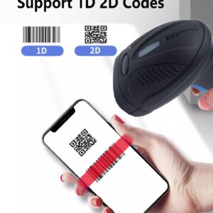 Xyllayeo Wireless Bluetooth Barcode Scanner: 3-in-1 Hand Scanners - Rechargeable 1D and 2D Scanning Gun Portable for Inventory Management - Handheld Cordless USB 1D QR Code Reader for POS System