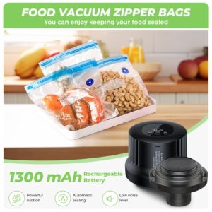 YANOY Electric Mason Jar Vacuum Sealer Kit for Wide Mouth and Regular Mouth Mason Jars, Food Saver Bags & Vacuum Seal Containers, 𝟮𝟬𝟮𝟰 𝐒𝐦𝐚𝐫𝐭 𝐔𝐩𝐠𝐫𝐚𝐝𝐞 - 𝐁𝐥𝐚𝐜𝐤 𝐏𝐫𝐨