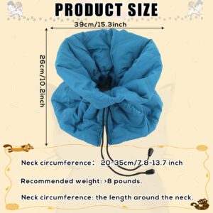 Cat Recovery Collar, Adjustable Soft Cat Neck Protector Breathable Cat Cone Collar Lightweight Waterproof Kitten Cone Alternative for Puppies, Stop Licking (M, Blue)