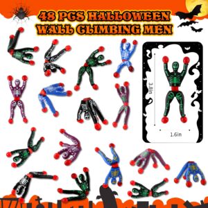 48Pcs Halloween Party Favors for Kids, Halloween Party Favors Bulk with Sticky Toys,Stretchy Sticky Toys for Halloween Bags Party Favors, Halloween Goodie Bag Fillers Trick or Treat Toys for Kids