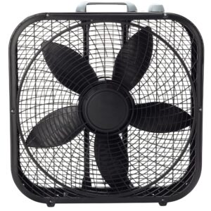 besczeph 20" weather resistant box fan, with 3-speeds, 22" h(color:black)