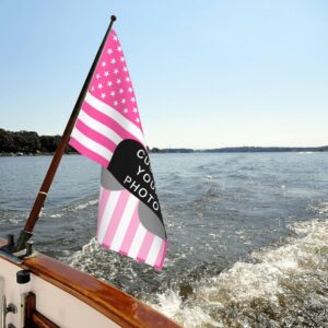 ANSTING Custom America Flag with Photo Personalized Tapestry Poster, Design Your Image, For Decor, Clubs, Concerts, Bars, Dorms, Living Rooms, Bedrooms (Pink)