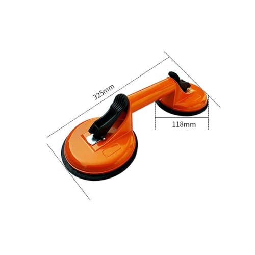 Shkalacar Glass Suction Cups Heavy Duty Aluminum Alloy Vacuum Plate Handle Glass Holder Hooks to Lift Large Glass/Tile Suction Cup Lifter/Moving Glass/Pad for Lifting/Dent Puller