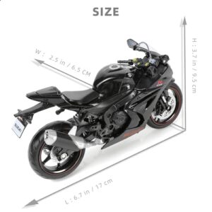 Risopen 1/12 SUZUK 1000R Motorcycle Model Toy Mini Alloy Metal Diecast Motorcycle Model Black Motorcycle Model Toy Sport Motorcycle Racing Model Collection Gift for Men Kid Boy (SUZUK GSX R1000R)