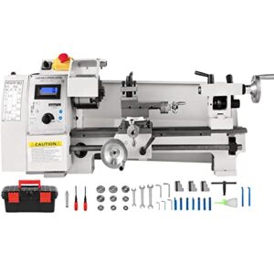 vevor mini metal lathe, 8"x14", mini lathe machine 2250 prm variable speed change, precision mini lathe 650w metal working lathe, small metal lathe, milling machine for various types of metal turning