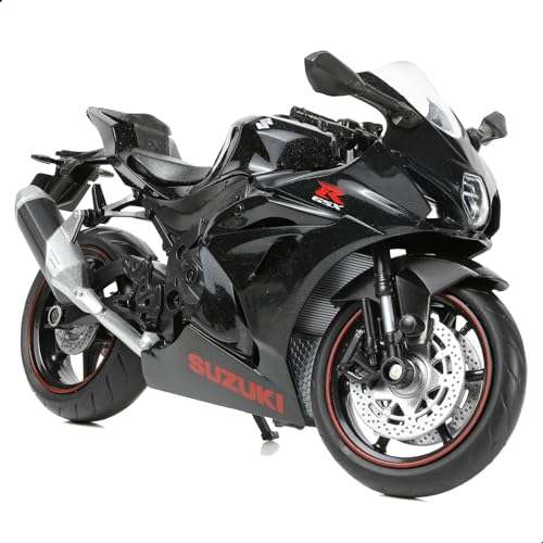 Risopen 1/12 SUZUK 1000R Motorcycle Model Toy Mini Alloy Metal Diecast Motorcycle Model Black Motorcycle Model Toy Sport Motorcycle Racing Model Collection Gift for Men Kid Boy (SUZUK GSX R1000R)