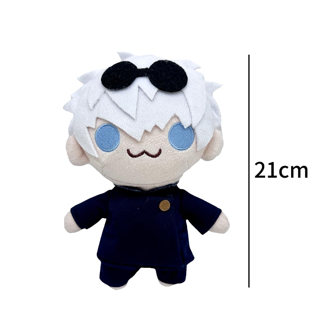 Lzrong Anime Geto Suguru Plush Doll Figures,Cute Cartoon Soft Stuffed Throw Hug Pillow Cushion Home Decoration Collectible Gift for Fans 21cm/8.26 inch