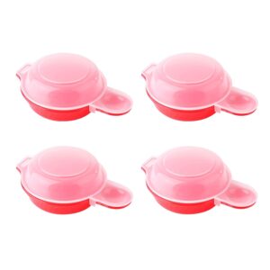 4 pcs microwave egg cooker, mini egg poacher cooker, quick and simple omelette maker for egg sandwich, egg hamburg