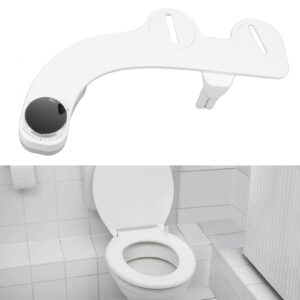 Bidet Attachment with Dual Nozzles, Non-Electric Self Cleaning Water Sprayer 7/8 Copper Tee Water Bidet for Toilet