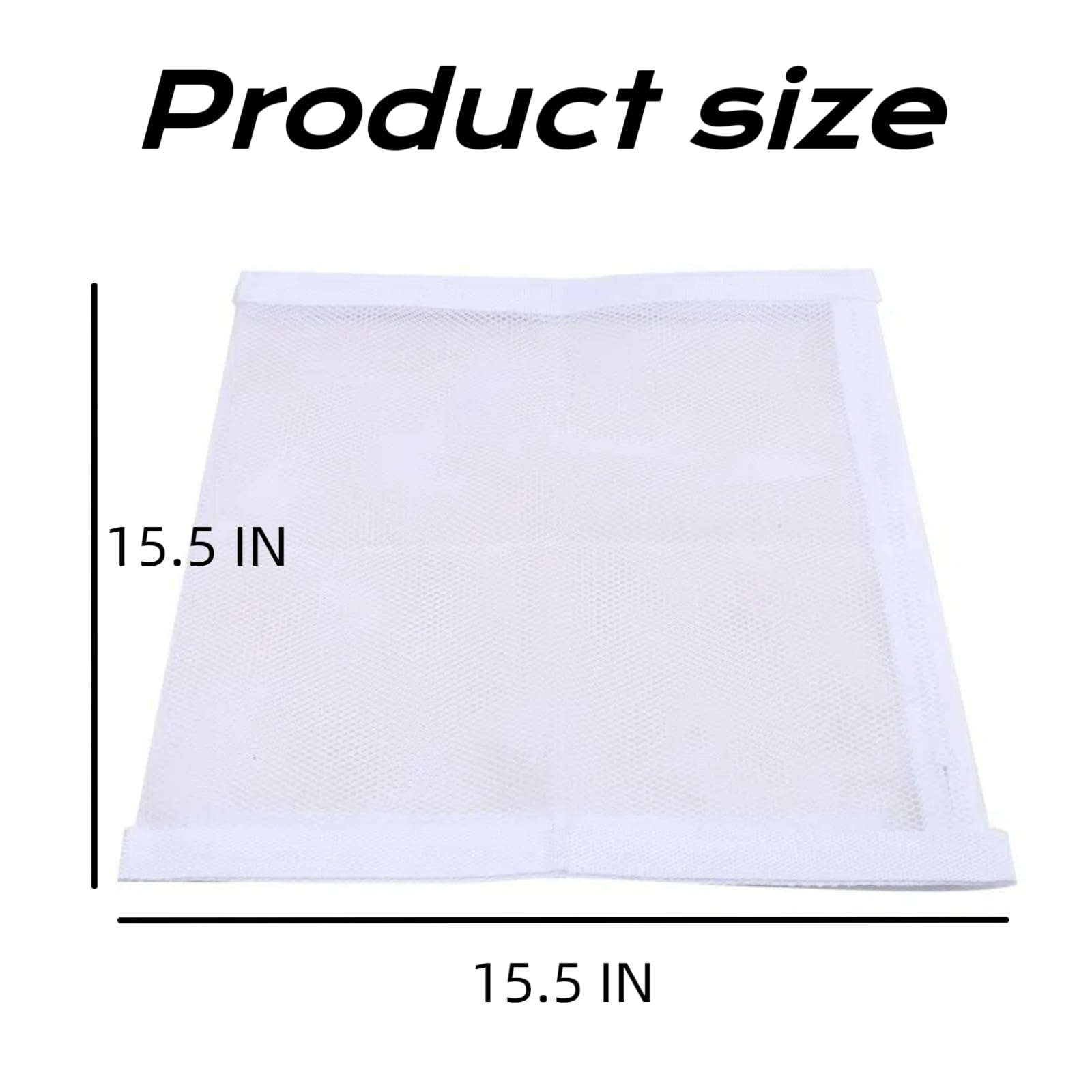 Generic Reusable Mesh Laundry Shoe Washing Machine Bag 2 Pack White Elastic Zipper Closure For Shoes Clothing Laundry Room Easy To Install