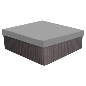 patikil 90.9x90.9x11.8 inch square hot tub cover, 210d oxford waterproof dustproof spa cover protector patio furniture covers for hot tub outdoor indoor, gray