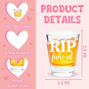 21st Birthday Gifts for Her Him, Happy 21st Birthday Gift Women Men, RIP FAKE ID 21st Birthday Gift for 21 Year Old Boys Girls, 2003 21st Birthday Shot Glass, 2003 Happy 21st Birthday Party Decoration