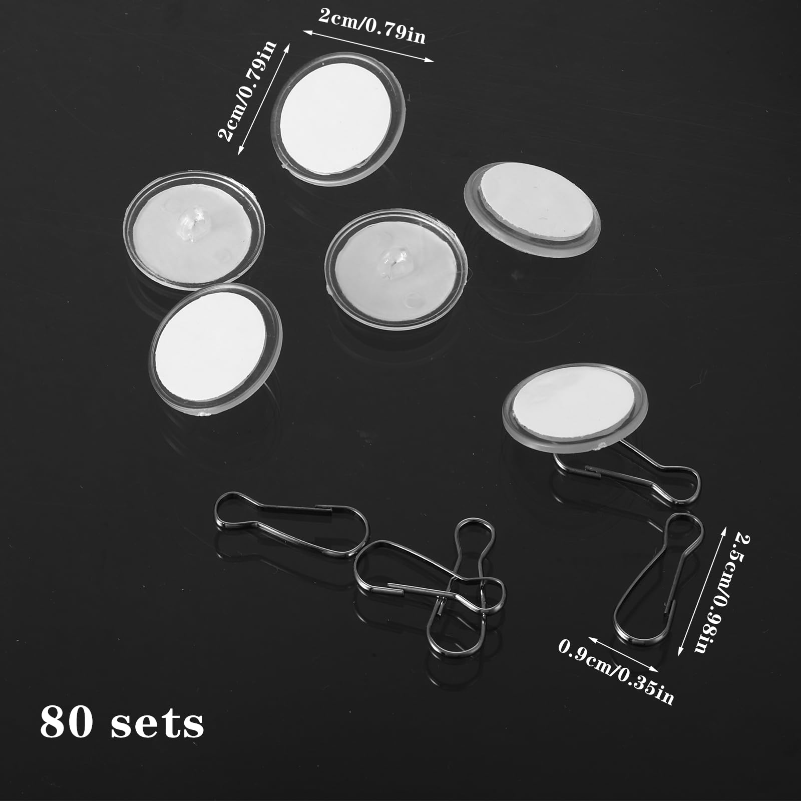 80 Sets Removable Transparent Wall Hanger Self-Adhesive Ceiling Hooks for Hanging Sticky Ceiling Hooks Damage-Free No-Drill Ceiling Discs for Birthday Party Wedding Festivals Christmas Decor