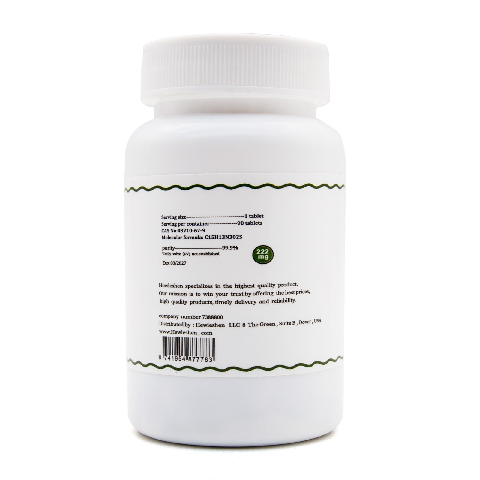 Hewleshen Phenben Lab | 222mg | >99% Purity | 90Count