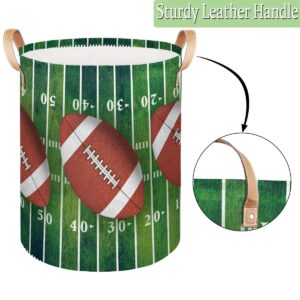 Large Laundry Hamper American Football Field Sport,Collapsible Laundry Basket,Dirty Cloth Hamper,Storage Basket Bin for Blankets Dirty Cloth Toy in Laundry Room Living Room Bedroom Colleage Dorm