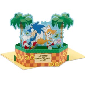 Hallmark Paper Wonder Sonic the Hedgehog Pop Up Card (Let the Good Times Roll) for Birthdays, Graduation, Congratulations