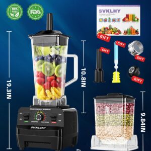 Smoothie Blender: [1800W German Motor][8-Tip Upgraded Blades][15 Speed Control] Professional Blenders for Kitchen Smoothies Juice, Smoothie Maker with 2 BPA-Free Cups Blender Receipe 1-Year Warranty