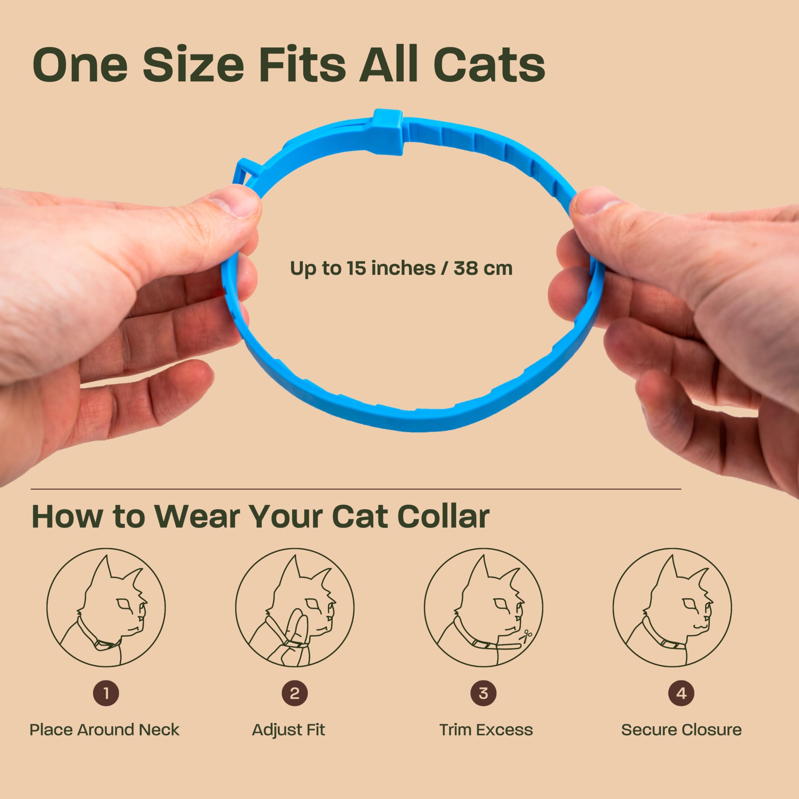 6 Pack Calming Collar for Cats - Calming Cat Collar, Cat Pheromone Collar, Cat Calming Collar for Anxiety - Efficient Relieve Reduce Stress Relief for Cats, Ideal for Meowing and Anxiety Reduction