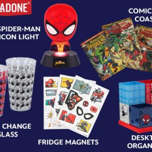 Paladone Spiderman Official Licensed Comic Book Desktop Organizer, Gamer and Comic Series Fan Decor and Gift, Nostalgic Marvel Superhero Desk and Table Accessory