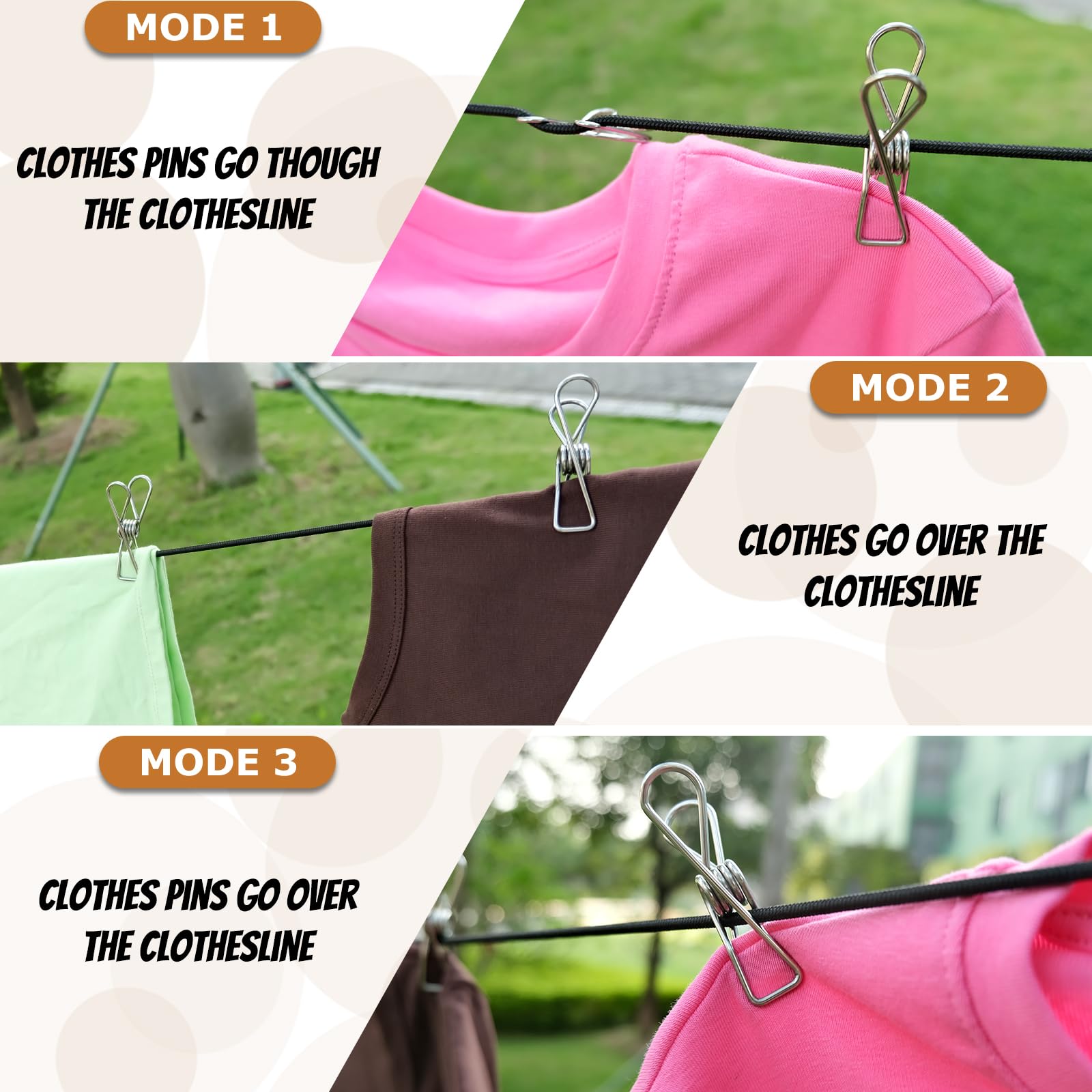 Retractable Clothesline Outdoor Travel Clothes Line Retracting Indoor Laundry Line Portable Camping Essentials