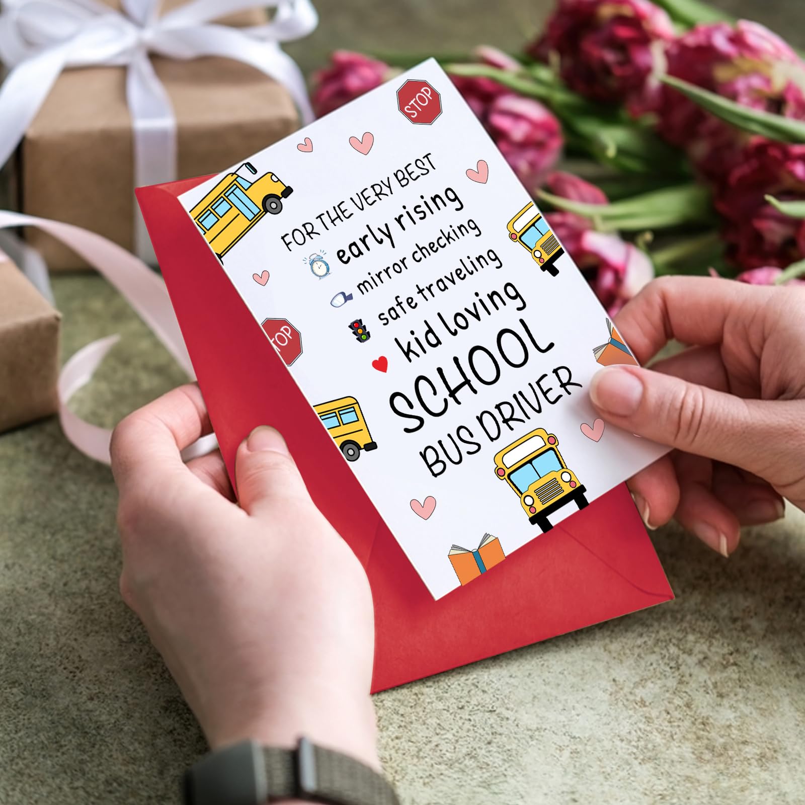 School Bus Driver Appreciation Gifts Bulk Bus Driver Gifts for Women Men Thank You Bus Driver Cards Christmas Stocking Stuffers for Adult Last Day of School Gift Bus Driver End of Year Gift Retirement