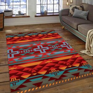 ACANTILA DECOR Southwest Rug for Living Room, Southwest Rug for Farmhouse, Cabin Rugs, Native American Carpet Runner Non-Slip for Hallway, Kitchen, Living Room, Bedroom 200, 3x5 ft