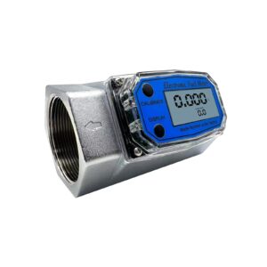 Digital Turbine Flow Meter Fuel Flow Meter Electronic 2 Inch Fuel Meter with Digital Display Gas Oil Fuel Flow Meter Water Flow Meter ±1% Accuracy for for Measure Diesel Kerosene and Water