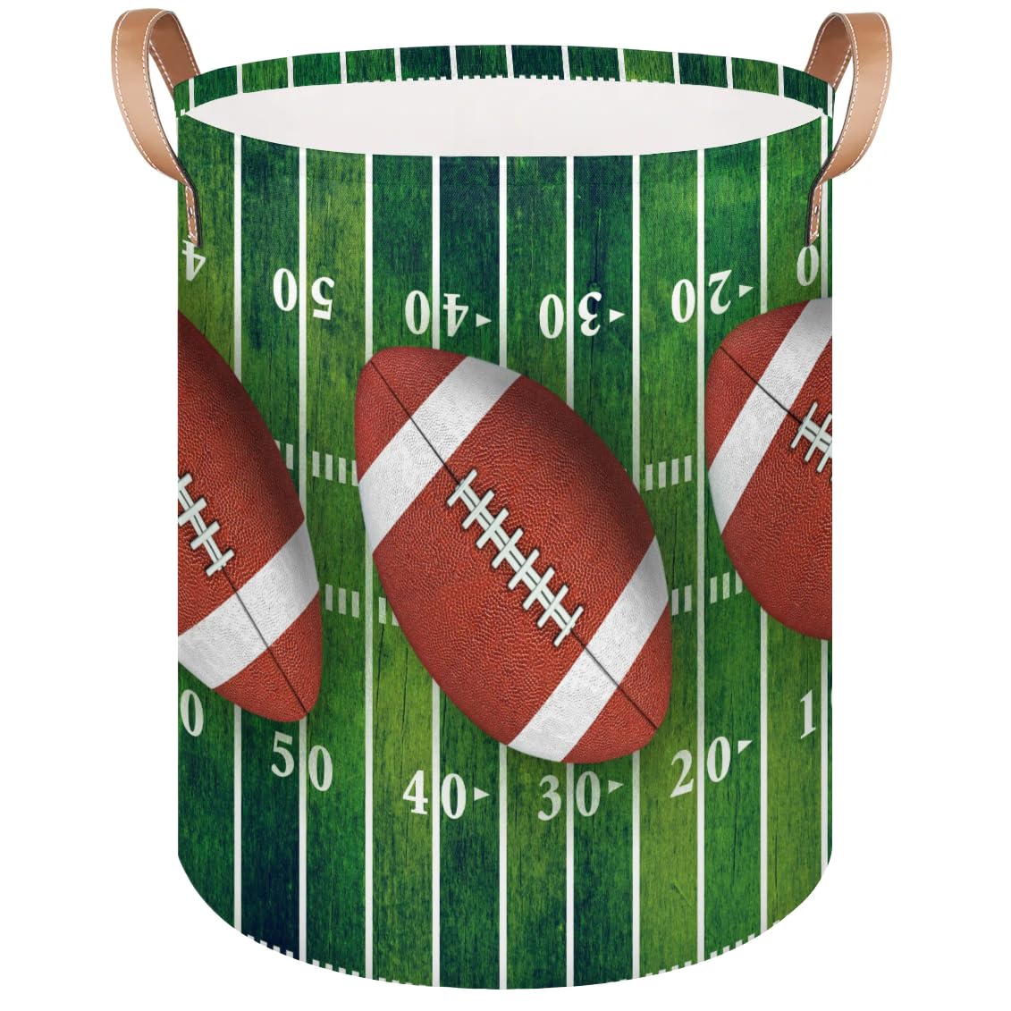 Large Laundry Hamper American Football Field Sport,Collapsible Laundry Basket,Dirty Cloth Hamper,Storage Basket Bin for Blankets Dirty Cloth Toy in Laundry Room Living Room Bedroom Colleage Dorm