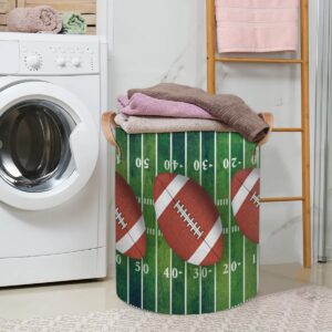 Large Laundry Hamper American Football Field Sport,Collapsible Laundry Basket,Dirty Cloth Hamper,Storage Basket Bin for Blankets Dirty Cloth Toy in Laundry Room Living Room Bedroom Colleage Dorm