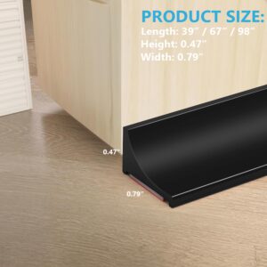 Zehiels 67Inch Shower Threshold Water Dam, Self-Adhesive Silicone Shower Barrier Water Stopper Shower Door Bottom Seal Strip Shower Splash Guard for Bathroom Kitchen Bathtub