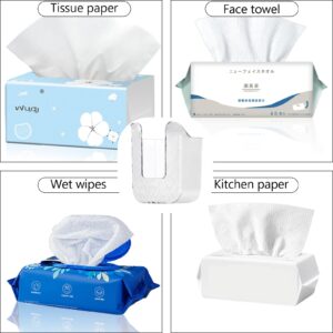 Xanadued Kitchen Wipes Storage, Flushable Wipes Holder for Bathroom, Wall-Mounted Tissue Box, Non-Slip Flushable Wipes Holder, Wipe Container, Wipes Dispenser for Kitchen Bedroom Bathroom