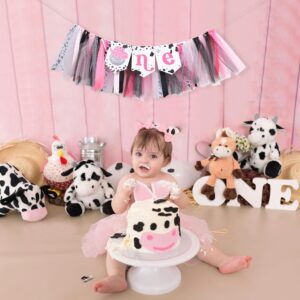 Disco Cowgirl High Chair Banner - Cowgirl First Birthday Decoration,Cowgirl First Rodeo,Man I Feel Like I'm One,Disco Cow Girl Decor