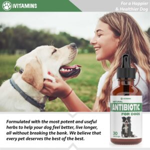 Natural Dog Antibiotics - Antibiotics for Dogs - Antibiotic for Dog - Yeast Infection Treatment for Dogs - Dog Yeast Infection Treatment - Itch Relief for Dogs - 1 fl oz - Bacon Flavor