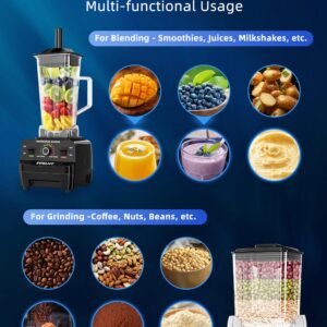 Smoothie Blender: [1800W German Motor][8-Tip Upgraded Blades][15 Speed Control] Professional Blenders for Kitchen Smoothies Juice, Smoothie Maker with 2 BPA-Free Cups Blender Receipe 1-Year Warranty