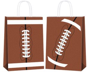 durony 16 pieces football gift bags with handles football goodie bags party favor bags football treat bags candy snack bags for party supplies