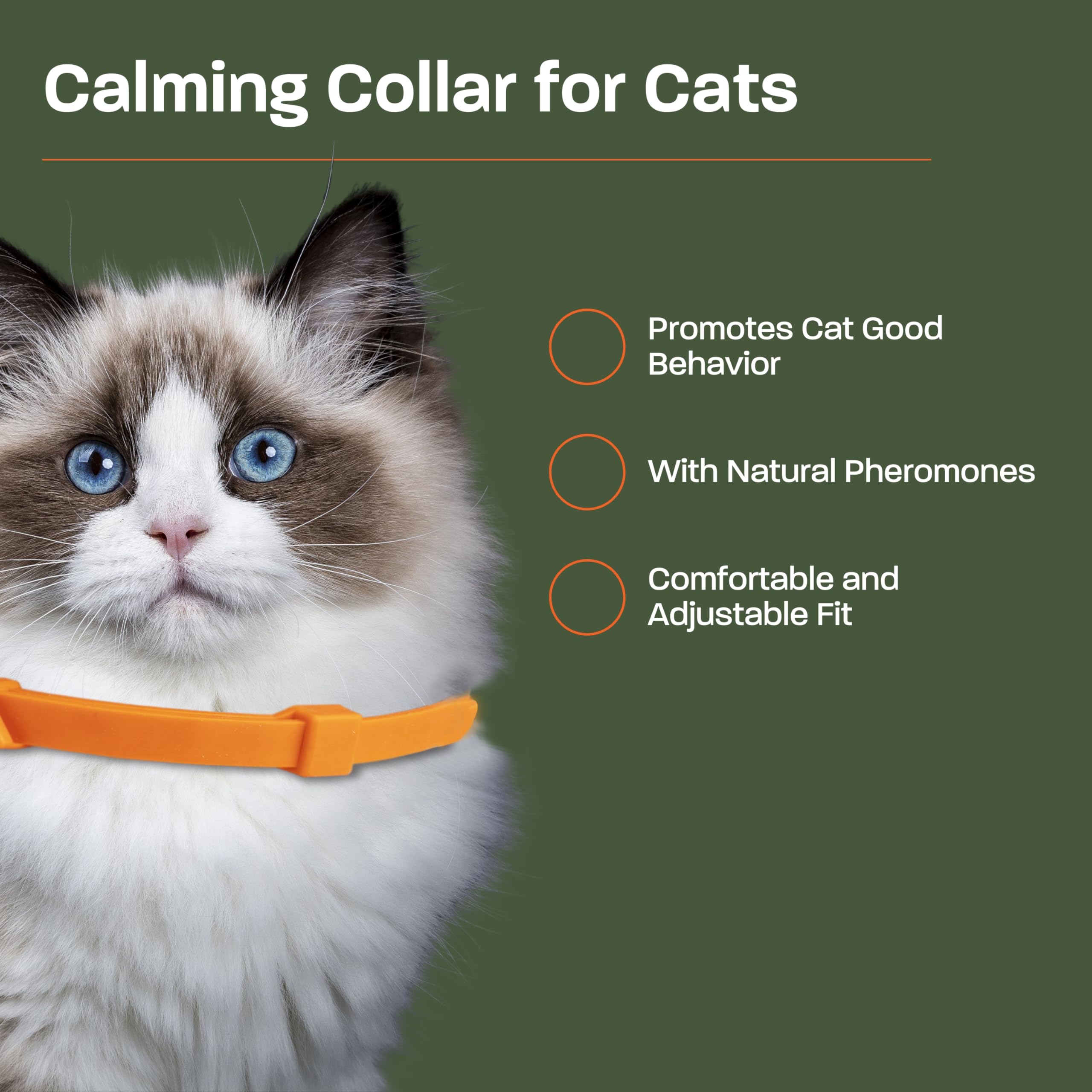 6 Pack Calming Collar for Cats - Calming Cat Collar, Cat Pheromone Collar, Cat Calming Collar for Anxiety - Efficient Relieve Reduce Stress Relief for Cats, Ideal for Meowing and Anxiety Reduction