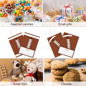 durony 16 Pieces Football Gift Bags with Handles Football Goodie Bags Party Favor Bags Football Treat Bags Candy Snack Bags for Party Supplies