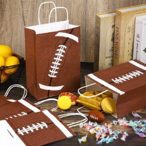 durony 16 Pieces Football Gift Bags with Handles Football Goodie Bags Party Favor Bags Football Treat Bags Candy Snack Bags for Party Supplies