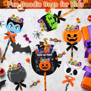 30 Pcs Halloween Treat Bags Boxes, Trick or Treat Halloween Candy Bags for Small Party Favors Toys Halloween Goodie Bags Bulk for Kids Classroom Prizes Treats Basket Stuffers Halloween Party Supplies