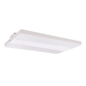 halco 36101 led linear high bay, 140/150/165 watts, 23736lm, compact design, 4000k/5000k, adjustable power and color temperature, 120-277 volt, v-hook mount included, clhb-2-ws-cs-u, white