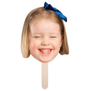 EnjoyView Custom Big Head Cutout Graduation, Fat Heads on a Stick, Fun Fathead Cardboard, Personalized Face Signs, Upload Your Photo, 1 Piece, 12” Tall