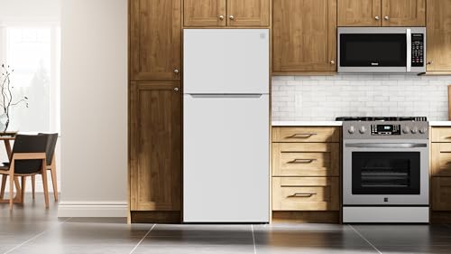 Kenmore 4661352 30" W Top Freezer Refrigerator with Adjustable Glass Shelving, Humidity Control Crispers, Quiet and Energy Efficient Inverter Compressor, White