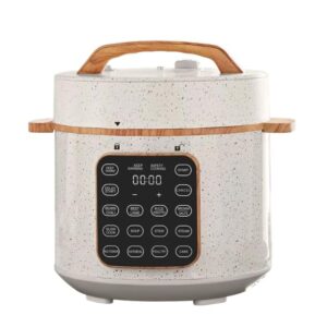 Generic Pioneer Woman 6 Qt Pressure Cooker,Linen Speckle,Wood Grain, Blinking Display, Touch Control