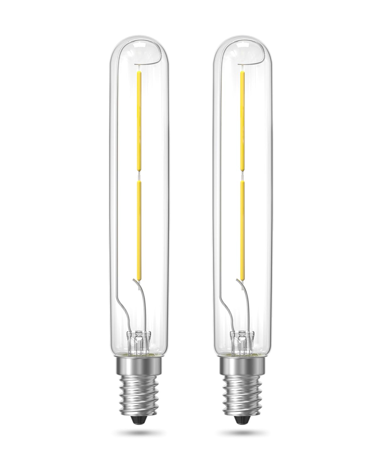 TobeBright T6.5 LED Exit Sign Light Bulbs,2W Refrigerator Light Bulb,20W T6.5 120V Intermediate Base E17 Clear Appliance Bulb Equivalent,for Refrigerator Freezer,Daylight 6000K(2-Pack)