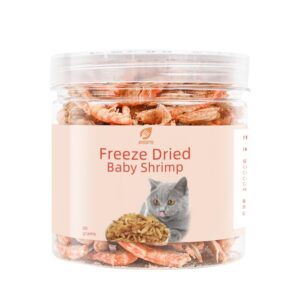 2.8oz freeze dried shrimp for cats, vital essentials for cat, natural freeze dried cat treats, shrimp food for cat