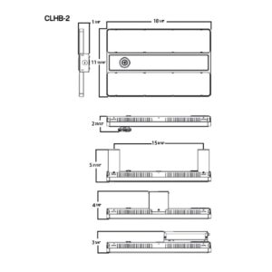 Halco 36101 LED Linear High Bay, 140/150/165 Watts, 23736LM, Compact Design, 4000K/5000K, Adjustable Power and Color Temperature, 120-277 Volt, V-Hook Mount Included, CLHB-2-WS-CS-U, White