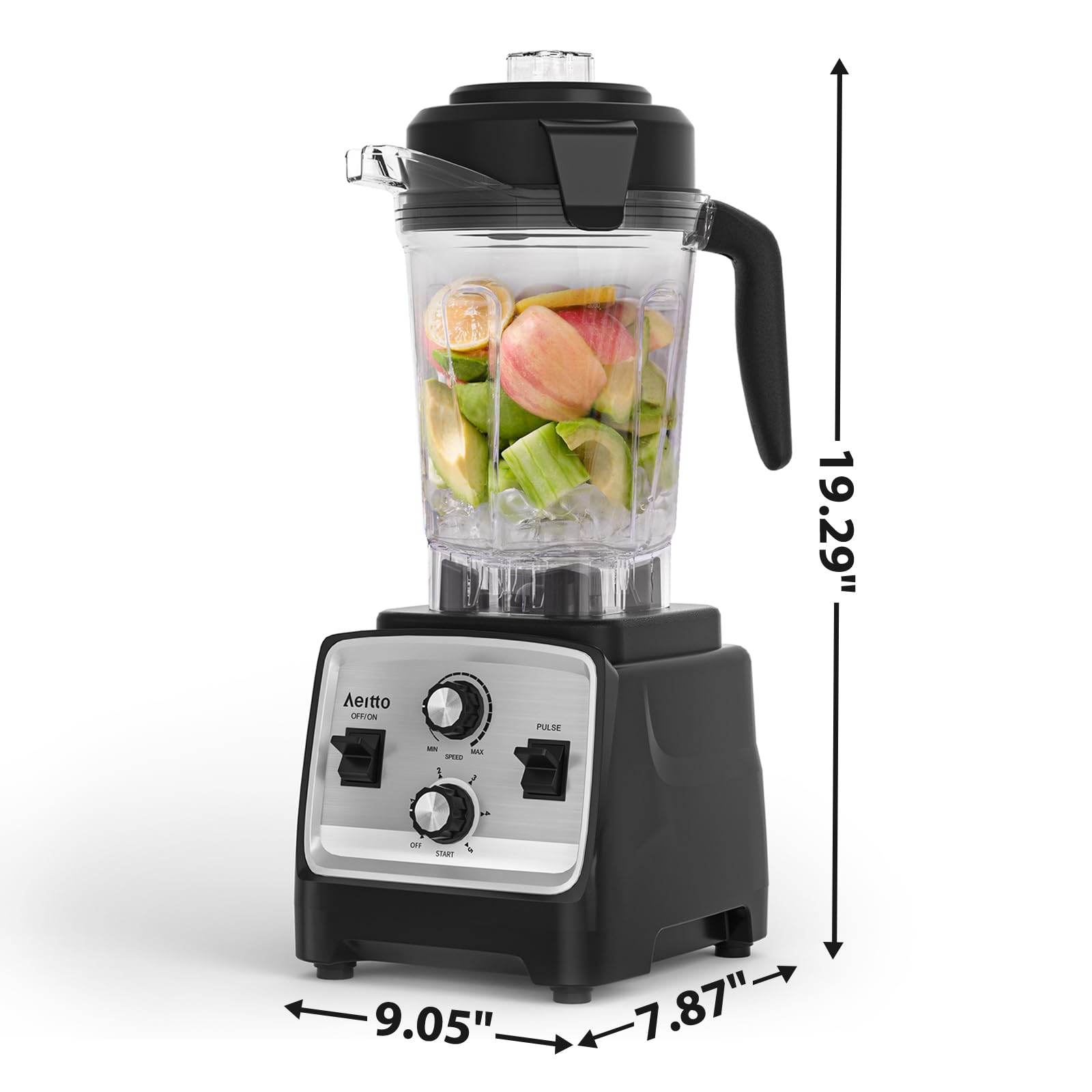 Aeitto Blender, Blenders for Kitchen with 1800W Motor, 85 Oz. Large Capacity, 2-in-1 Blender & Grinder Combo, BPA-Free Countertop Professional Blender for Smoothies, Ice Crush, Frozen Drinks, Silver