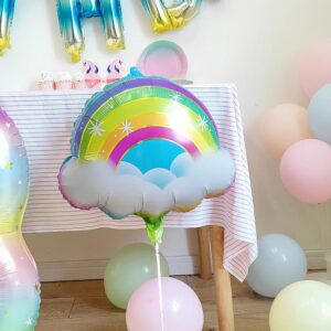 158pcs Unicorn Balloons Arch Garland Kit Pastel Pink Blue Yellow Balloons with Unicorn Rainbow Balloon Happy Birthday Baby Shower Party Wedding Decoration